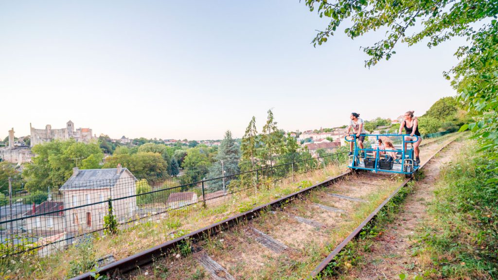 A bord d'un vélorail - VeloRail de Chauvigny