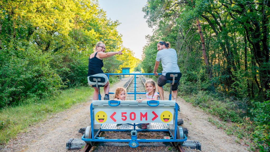 A bord d'un vélorail - VeloRail de Chauvigny