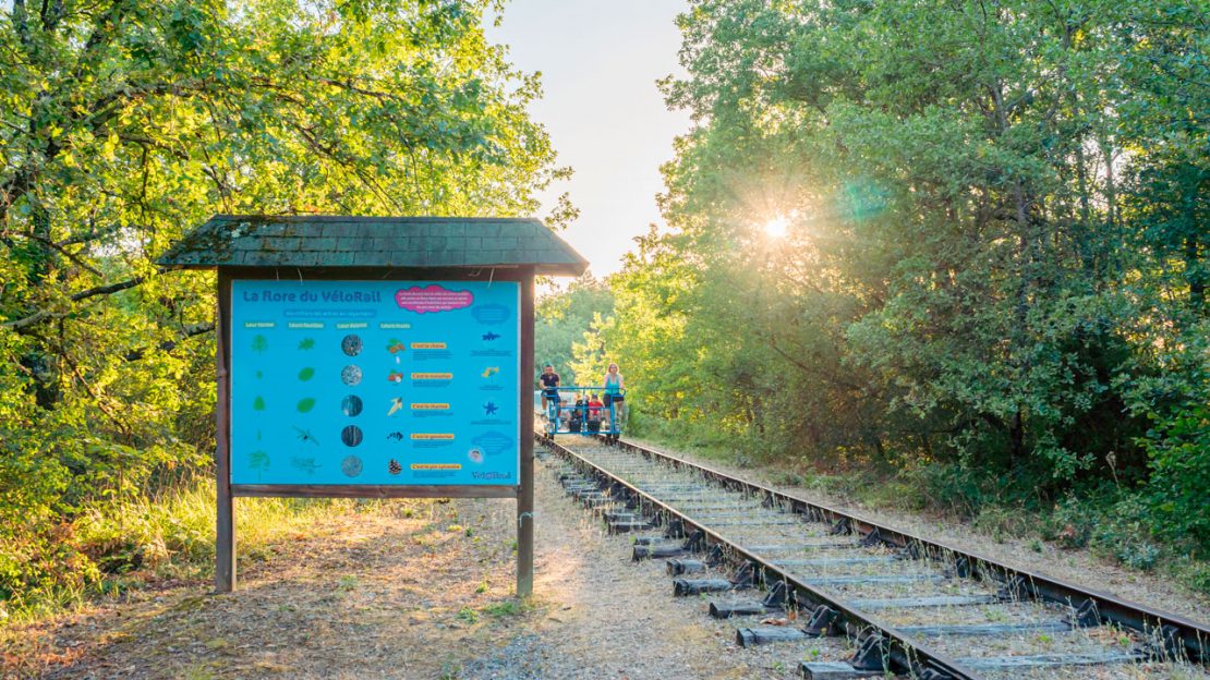 A bord d'un vélorail - VeloRail de Chauvigny